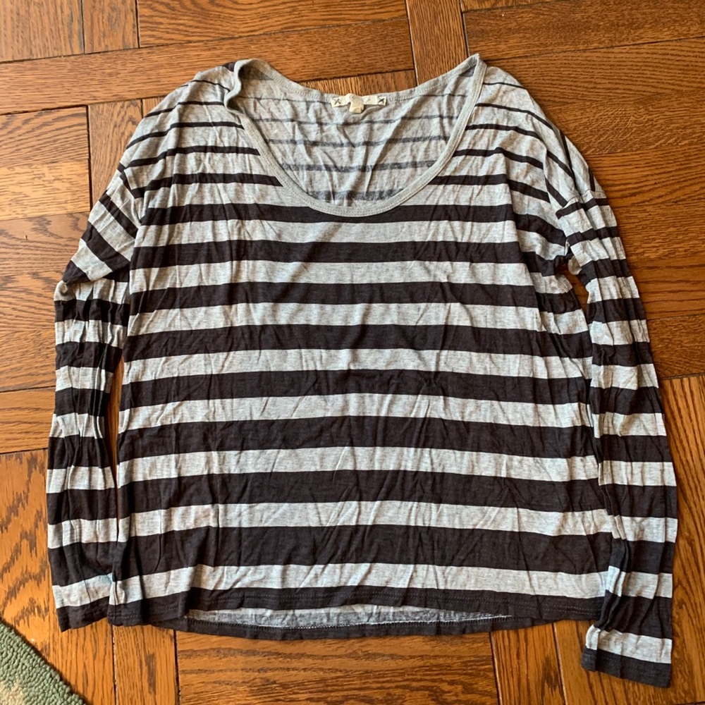 Long sleeved striped tee